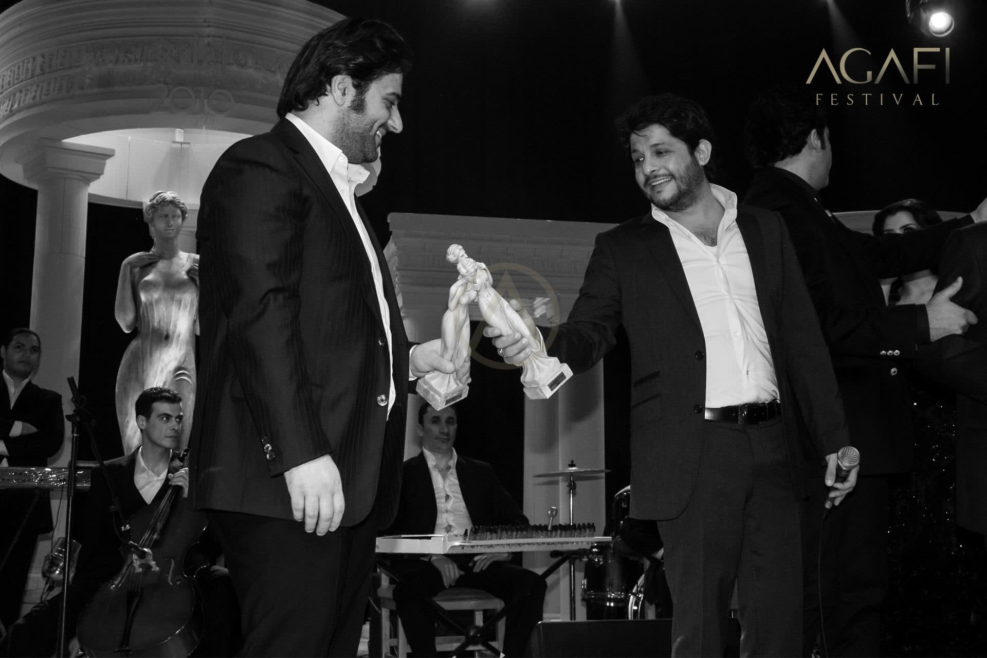 The trophy handed over on stage